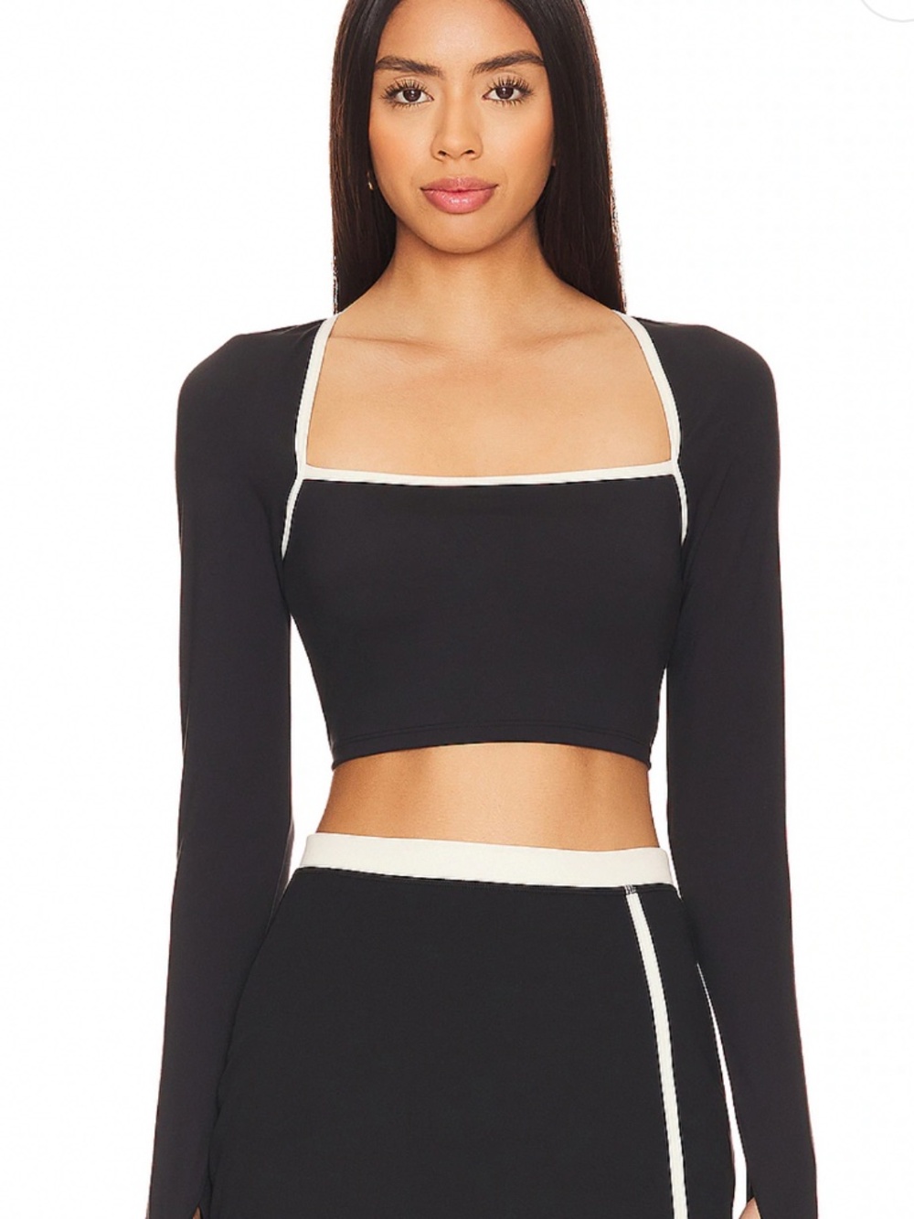 L*SPACE Campbell Top Black & Cream | Size Small